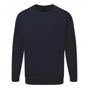 Image of Sweatshirt Medium PolyesterCotton Fabric with Crew Neck Navy CLPCSNM