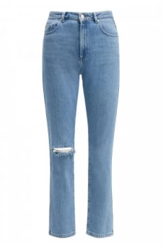 Image of French Connection High Rise Straight Jeans Blue