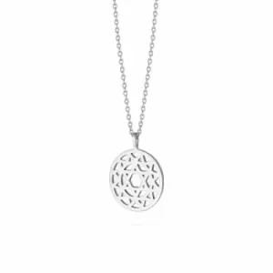 Image of Daisy London Jewellery 925 Sterling Silver Heart Chakra Necklace Sterling Silver