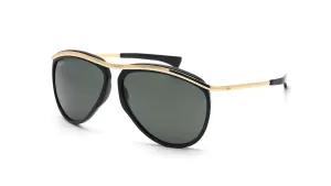 Image of Ray-Ban Olympian Aviator Sunglasses - Black/Gold
