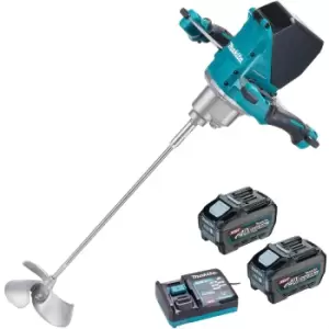 Image of Makita UT001G 40v Max XGT Cordless Brushless Mixer 2 x 5ah Li-ion Charger No Case