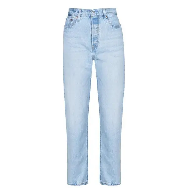 Image of Levis 501 Cropped Jeans - Blue 28 L30