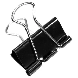 Image of Value Foldback Clips 19mm Black PK50