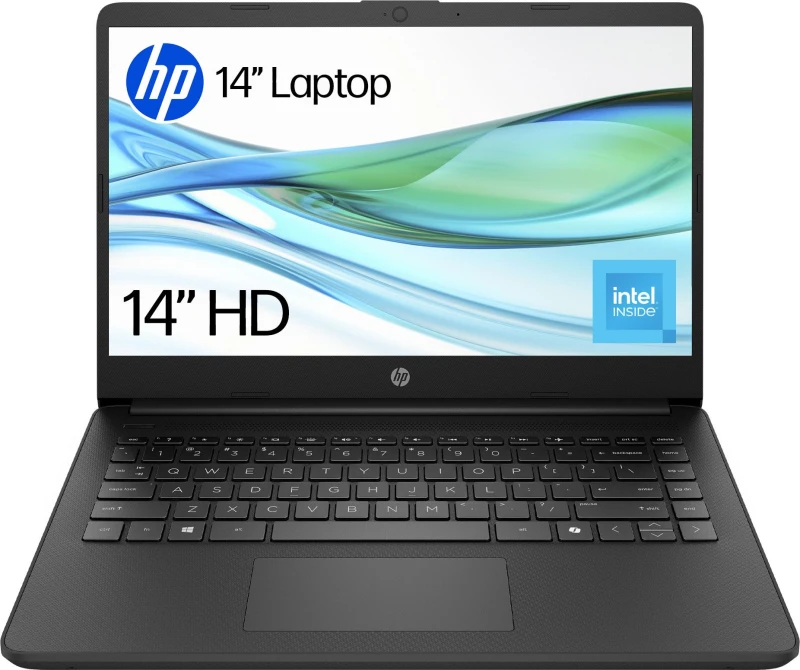 Image of HP 14s-dq3001na 14" Laptop - Intel Celeron , 64GB eMMC, 4GB RAM - Black