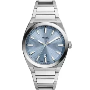 Image of Fossil Gents Fossil Watches Everett Watch - Silver and Blue