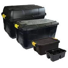 Image of Charles Bentley Strata Heavy Duty Bundle - Trunk Box 175L, 145L, 24L, Caddy Block Black Reprocessed Material