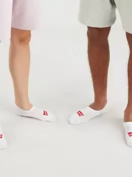 Image of Levis High Rise Batwing Socks 3 Pack - White