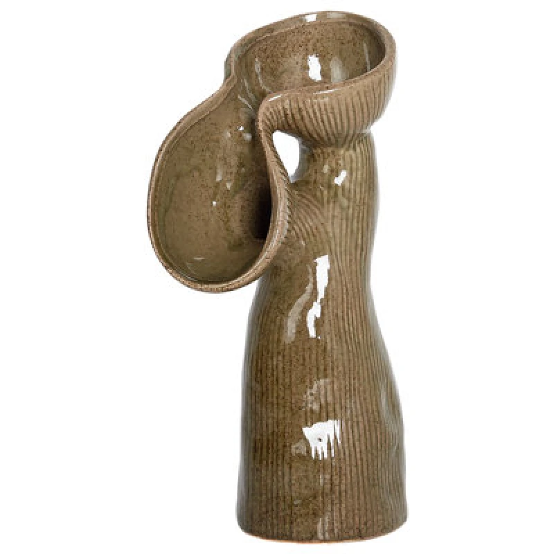 Image of Beliani Flower Vase Calamus Stoneware 28cm Green