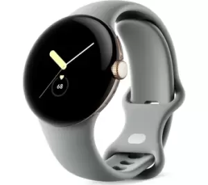 Image of Pixel Watch 4G with Google Assistant - Gold, Hazel Strap, Green,Silver/Grey,Gold