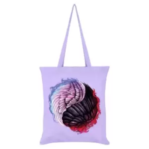 Image of Unorthodox Collective Angelic Devil Yin Yang Tote Bag (One Size) (Lilac)