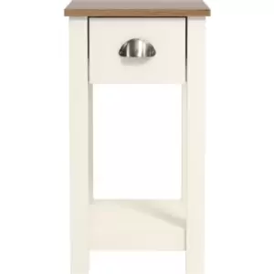 Image of GFW Dawlish 1 Drawer Bedside Table Ivory