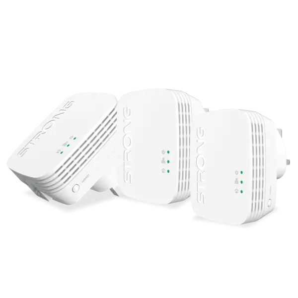 Image of Strong Strong POWERL600TRIMINIUK AV600 Mini Powerline Kit Triple Pack (3 Pack) POWERL600TRIMINIUK