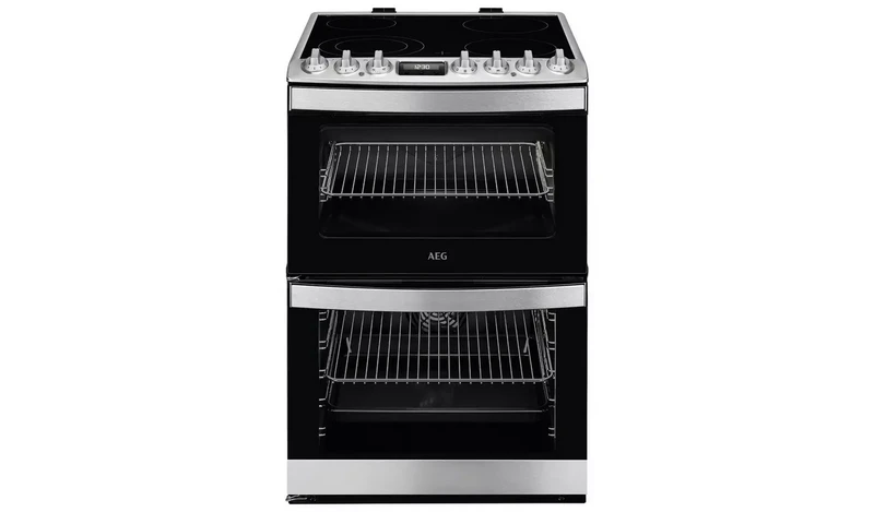Image of AEG 6000 SteamBake CCB6741ACM 60cm Electric Cooker with Ceramic Hob - Stainless Steel - A Rated