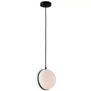 Image of Fan Europe ORBIT Outdoor Globe Ceiling Light Black, IP44 20cm