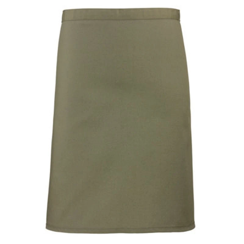 Image of Premier Premier Colours Mid Length Apron in Olive Olive One Size Unisex 5063470681235