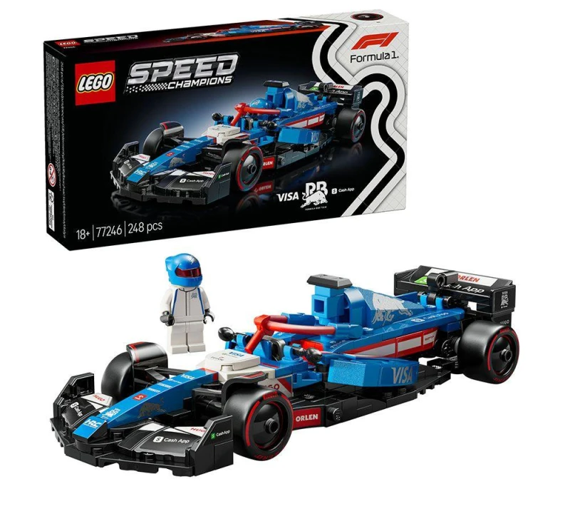 Image of LEGO Speed Champions Visa Cash App RB VCARB 01 F1 Race Car 77246 Toys
