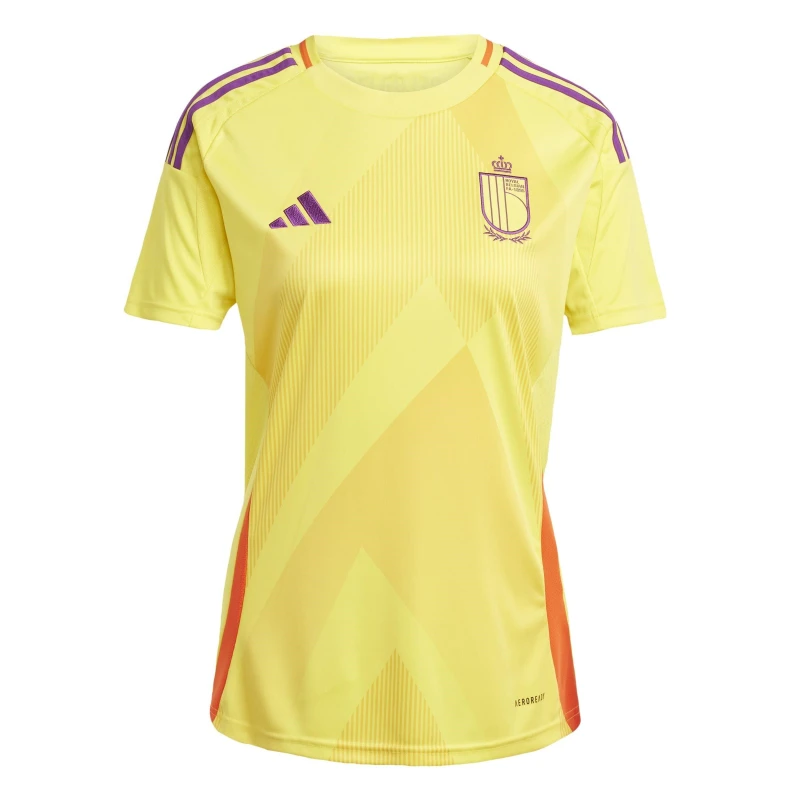 Image of adidas Belgium Away Shirt 2025 Juniors Impact Yellow male 7-8 Years