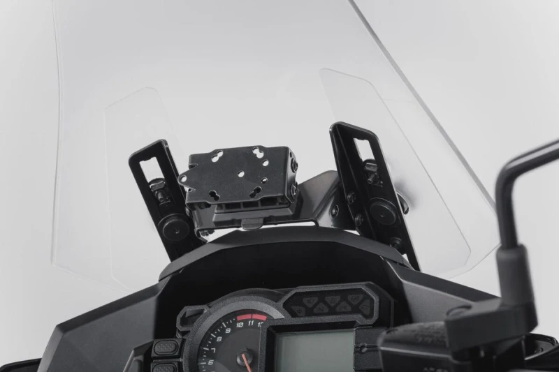 Image of GPS.08.646.10800/B - GPS.08.646.10800/B - SW Motech GPS Mount For Cockpit - Kawasaki KLZ 1000 2014-2017 - Black GPS.08.646.10800/B
