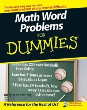 Image of Math word problems for dummies by Mary Jane Sterling