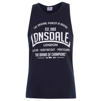 Image of Lonsdale Boxing Vest Top Mens - Navy