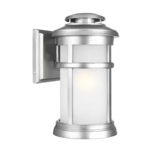 Image of Newport Outdoor 1 Light Wall Lantern, Painted Brushed Steel, IP44, E27