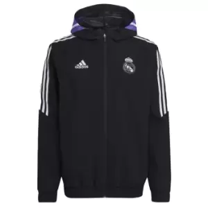 Image of 2022-2023 Real Madrid Allweather Jacket (Black)