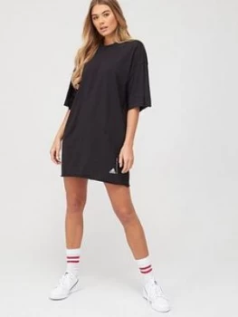 Image of adidas Recycled Cotton T-Shirt Dress - Black Size M Women