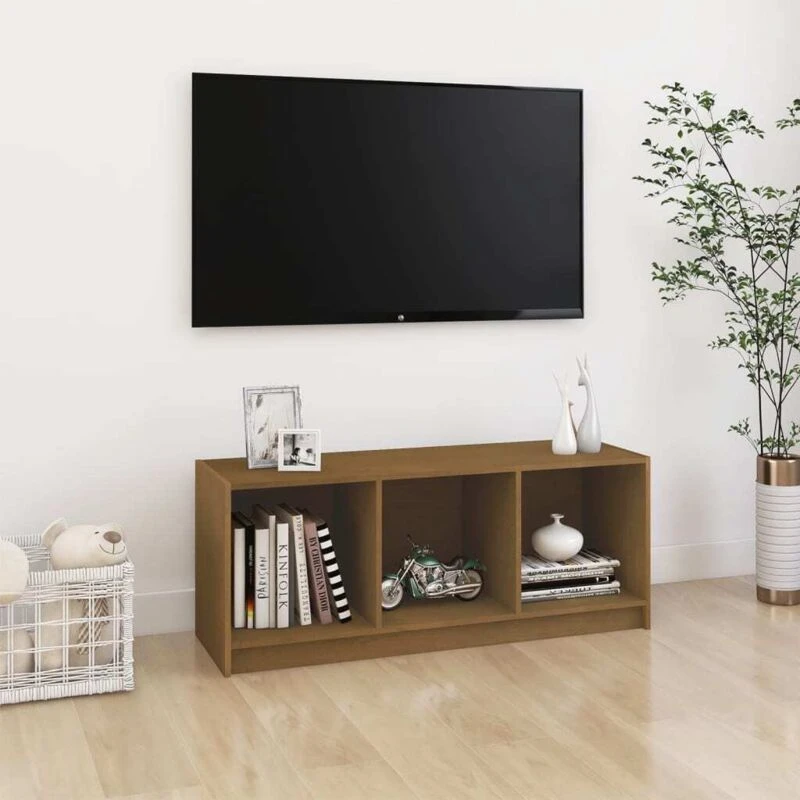 Image of VIDAXL TV Cabinet Honey Brown 104x33x41cm Solid Pinewood Vidaxl 8720286772928