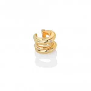 Image of 18ct Gold Plated Sterling Silver Soul Entwine Double Ear Cuff DE674