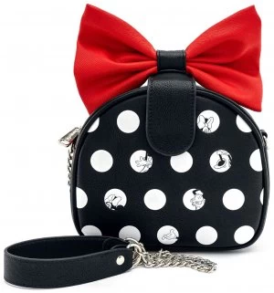 Image of Mickey Mouse Loungefly - Minnie Shoulder Bag Black red white