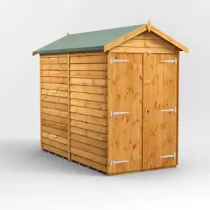 Image of 8X4 Power Overlap Apex Windowless Double Door Shed