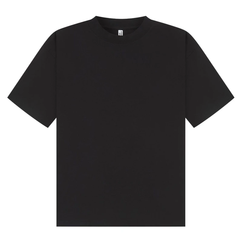 Image of Casual Classics Mens Combed Ringspun Cotton Boxy Oversized T-Shirt in Black Size: XS Black Male XS