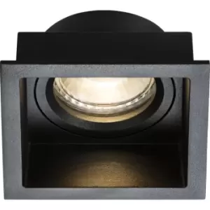 Image of Knightsbridge - Dipa Single Fixed Square Anti-Glare Downlight Black - DIA1FSB