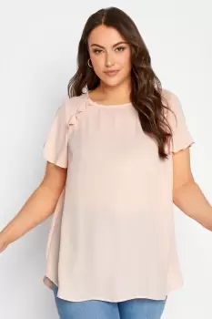 Image of Frill Short Sleeve Blouse