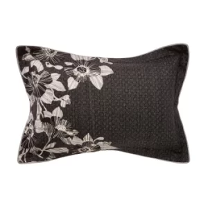 Image of Bedeck Of Belfast Faiza Oxford Pillowcase, Charcoal
