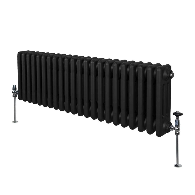 Image of Monstershop Traditional 3 Column Radiator - 300 x 1012mm - Black unisex