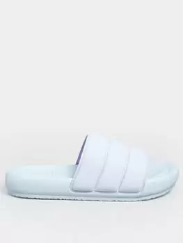 Image of Yours Wide Fit Padded Slider - Lilac, Purple, Size 4E, Women