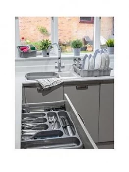 Image of Wham Casa 4 Piece Kitchen Tidy Set In Silver