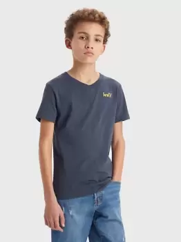 Image of Teenager Poster Logo V Neck Tee - Grey