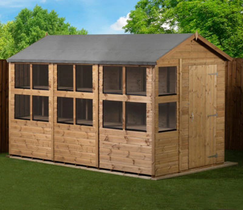 Image of Empire Sheds Empire Apex Potting Shed 6X12 Single Door