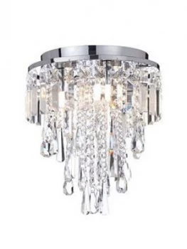Image of Marquis By Waterford Bresna Small 3-Light Flush Ceiling Fitting
