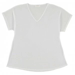 Image of Golddigga Mesh Cover Up T Shirt Ladies - White