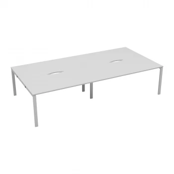 Image of CB 4 Person Bench 1200 x 800 - White Top and White Legs