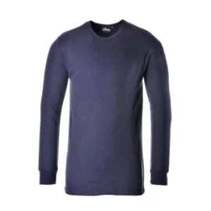 Image of Portwest Thermal Long Sleeve T Shirt Navy M