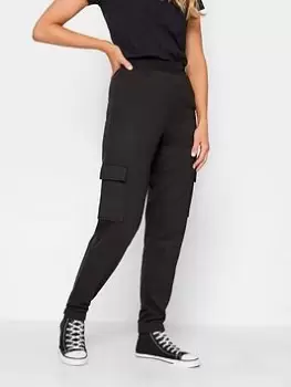 Image of Long Tall Sally Cargo Cuffed Joger 34", Black, Size 10, Length 36, Women