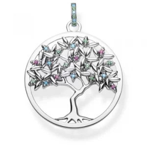 Image of THOMAS SABO Sterling Silver Multi-Stone Tree Of Love Pendant...