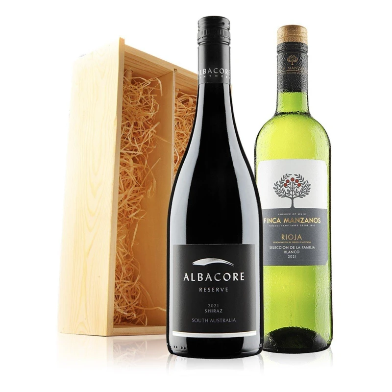 Image of Virgin Wines Luxury Mixed Duo in Wooden Gift box Multi unisex 2