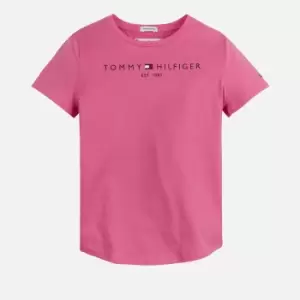 Image of Tommy Hilfiger Girls Essential T-Shirt - Pink Alert - 7 Years