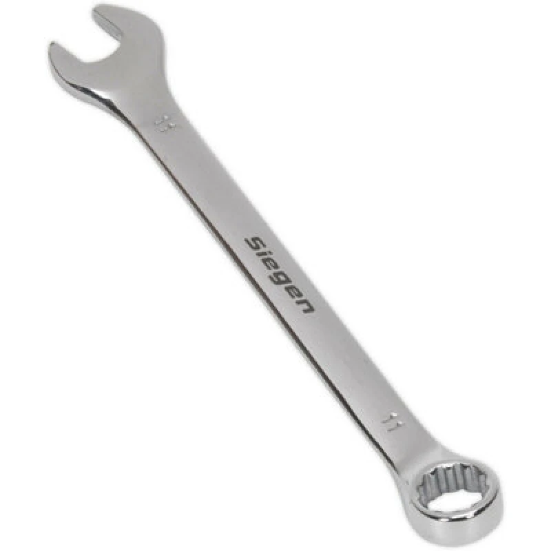 Image of Loops Hardened Steel Combination Spanner - 11mm - Polished Chrome Vanadium Wrench Metallics