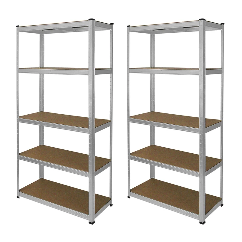 Image of MONSTER-SHOP Monster-shop - 2 Garage Shelving Units 5 Tier Racking Storage Warehouse Bays 5055986121688